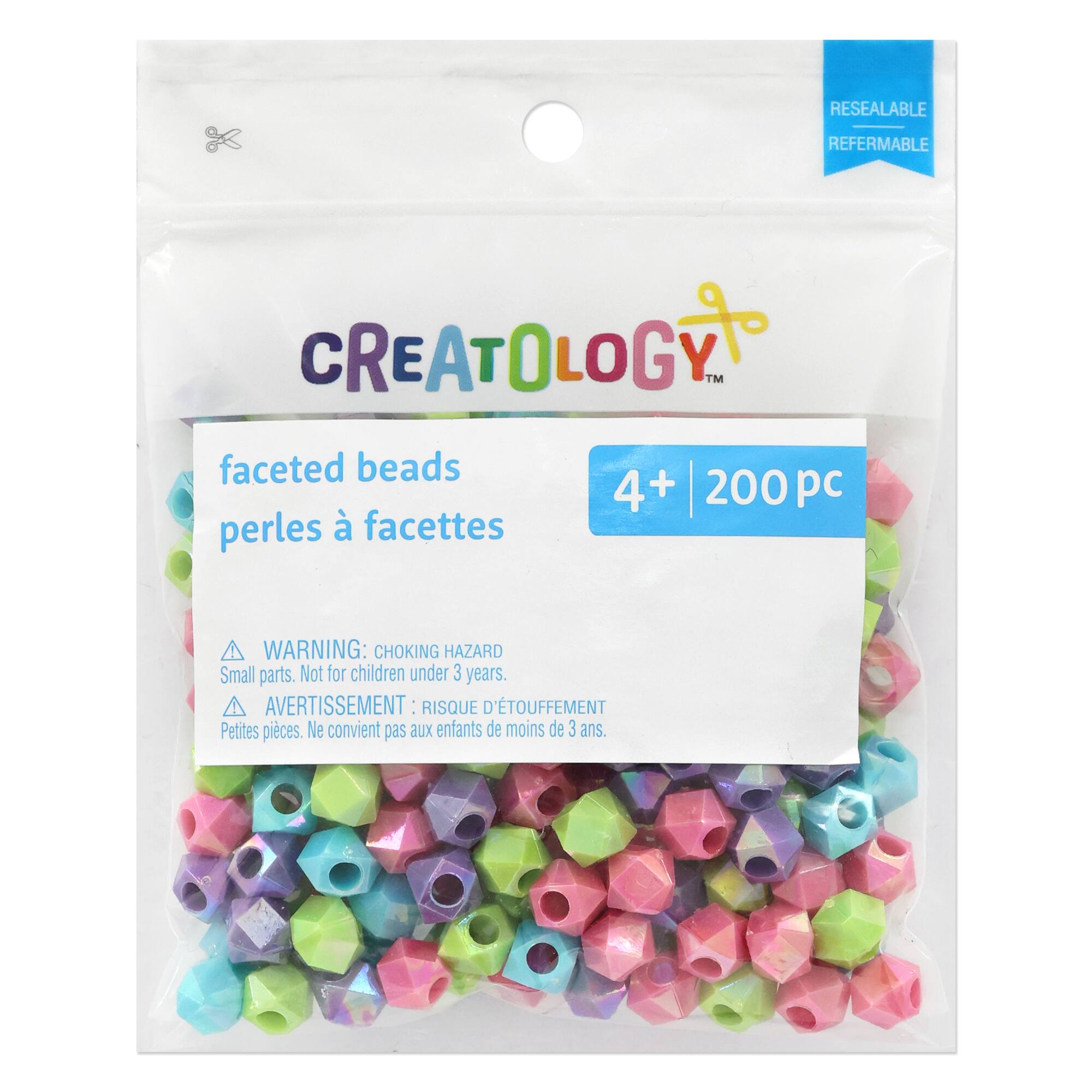 8mm Pastel Mix Faceted Beads, 200ct. by Creatology™